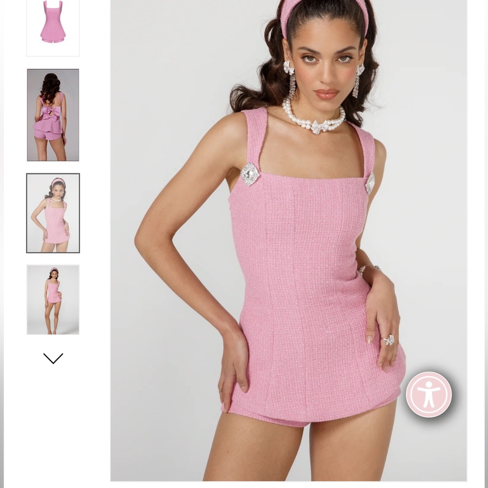 Nana Jacqueline Pink Textured Fabric